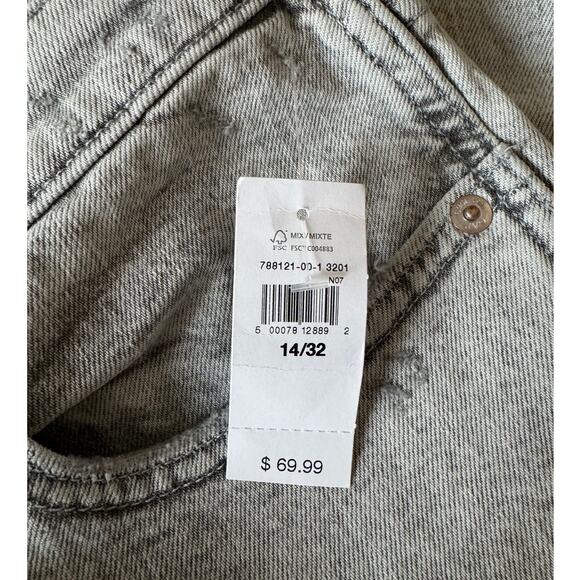 NWT GAP | Grey High Rise Distressed Vintage Slim Jeans | Size 14 - Picture 5 of 6